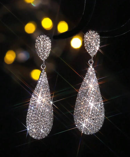 Fashion Glamorous Crystal Earrings Stud Wedding Jewellery