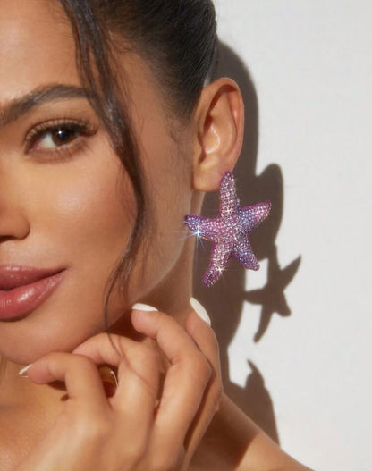 Diamond Starfish Earrings