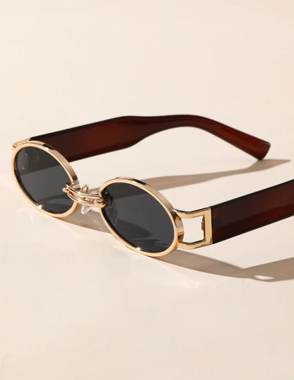 Oval Frame Fashion Glasses Vintage Shades