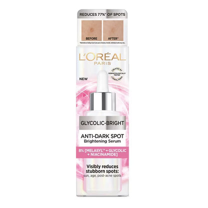 L 'Oreal Paris(8%) Glycolic-Bright Anti-Dark Spot Brightening Serum 30 Ml.gift