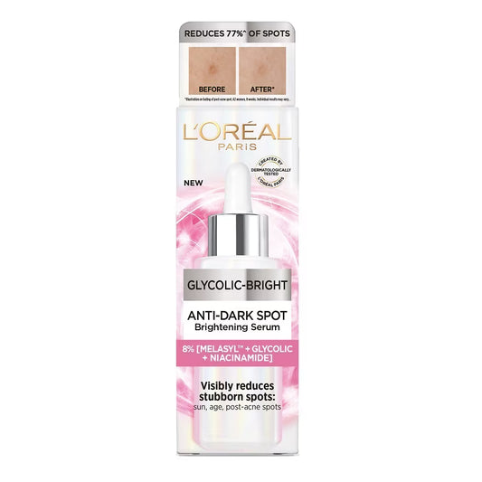 L 'Oreal Paris(8%) Glycolic-Bright Anti-Dark Spot Brightening Serum 30 Ml.gift
