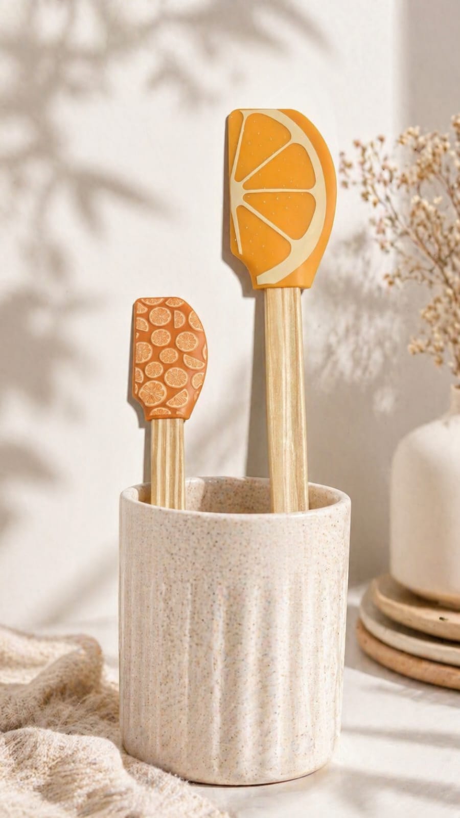 Citrus Orange 2 pieces Silicone Spatula Set – Bold & Bright/Gift