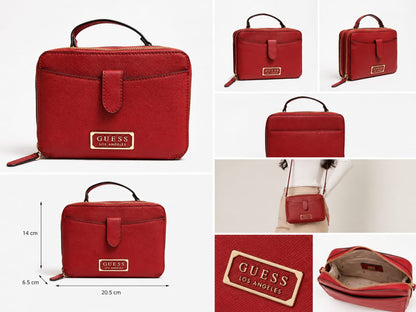 GUESS Luxe Zip Organizer Bag – Red