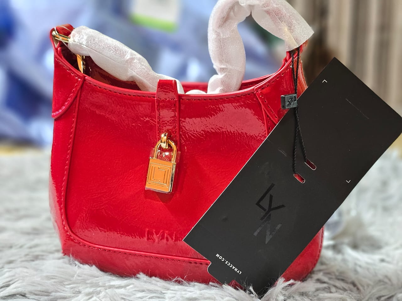LYN Janistier Mini Leather Handbag RED