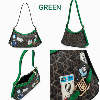 LYN Monogram Patch Shoulder Bag