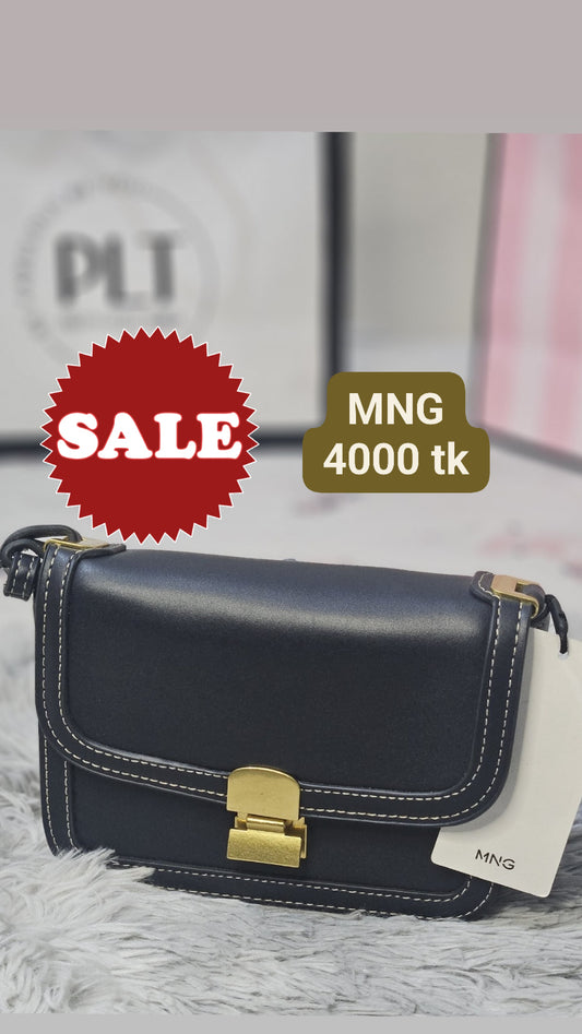 MANGO Structured Lock Top Handle Bag